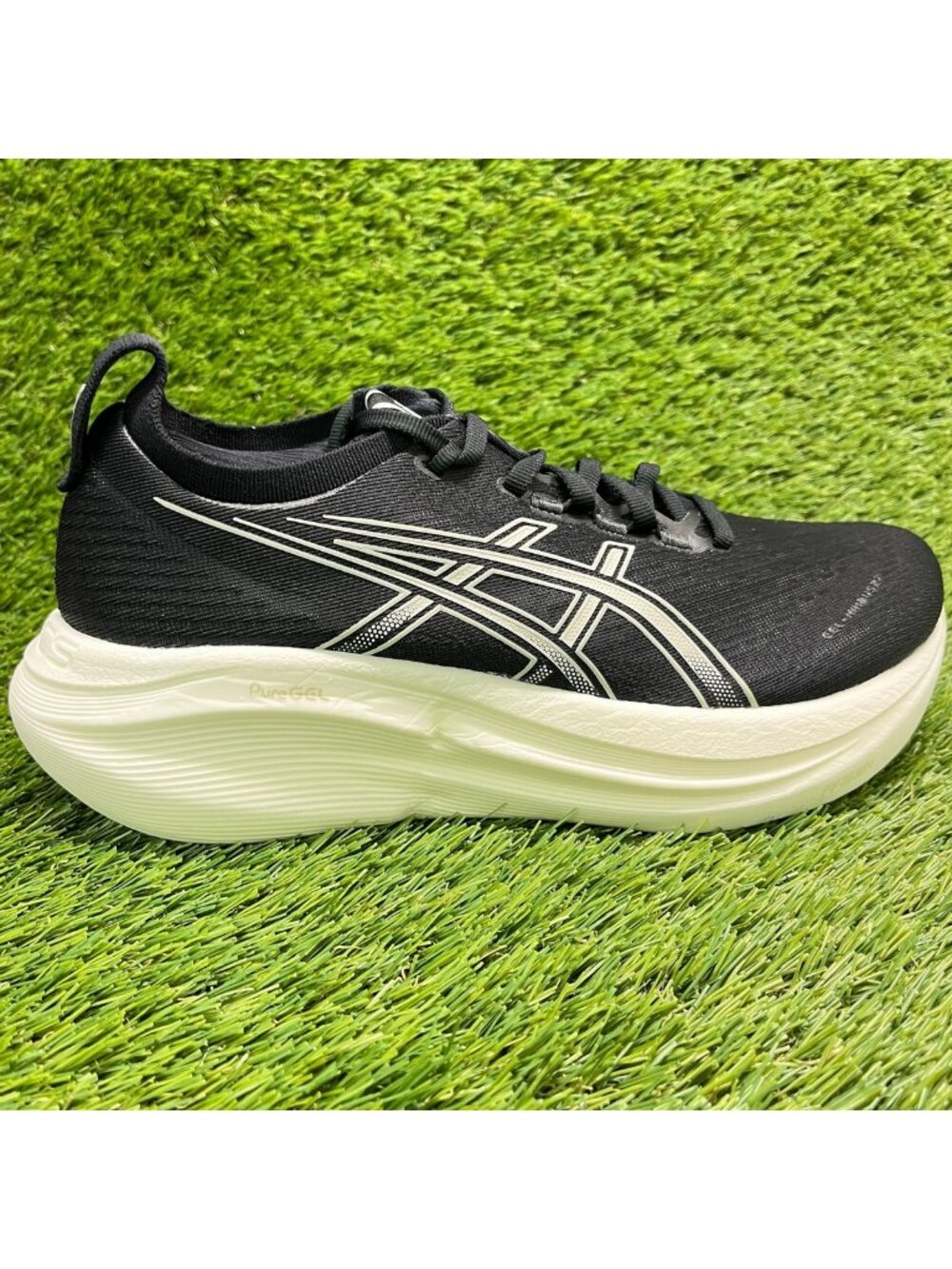 Asics Gel-Kayano 27 Womens Size 9 Black White Athletic Running Shoes Sneakers